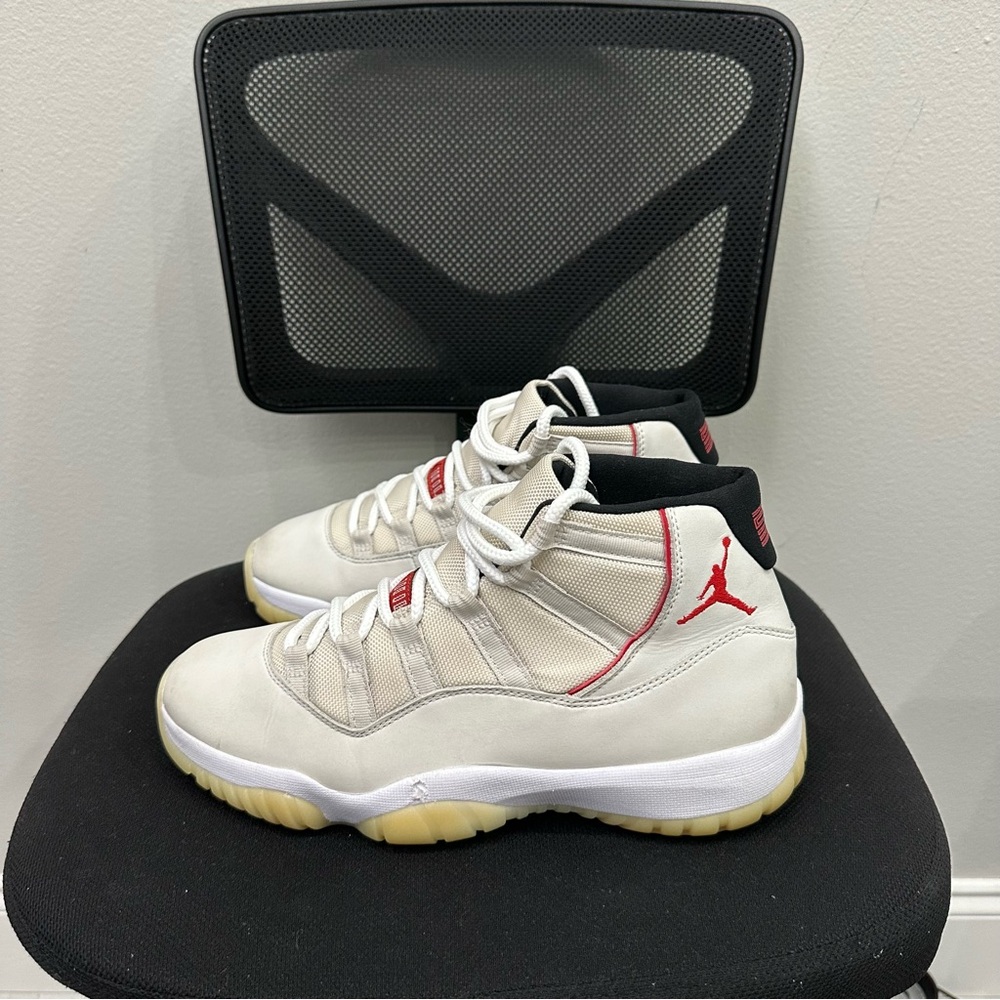 Jordan Athletic Shoes in White and Red